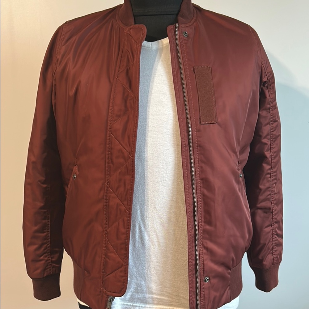 Abercrombie & Fitch unisex Burgundy Bomber Jacket size medium